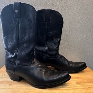 Harley-Davidson Black Leather Heeled Boots